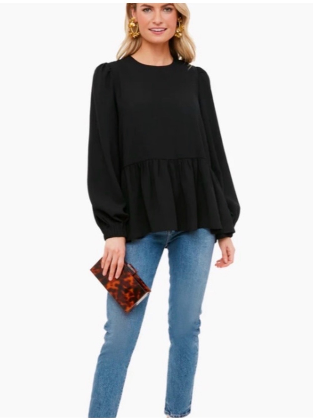 Tuckernuck Carlota Peplum Blouse SzM